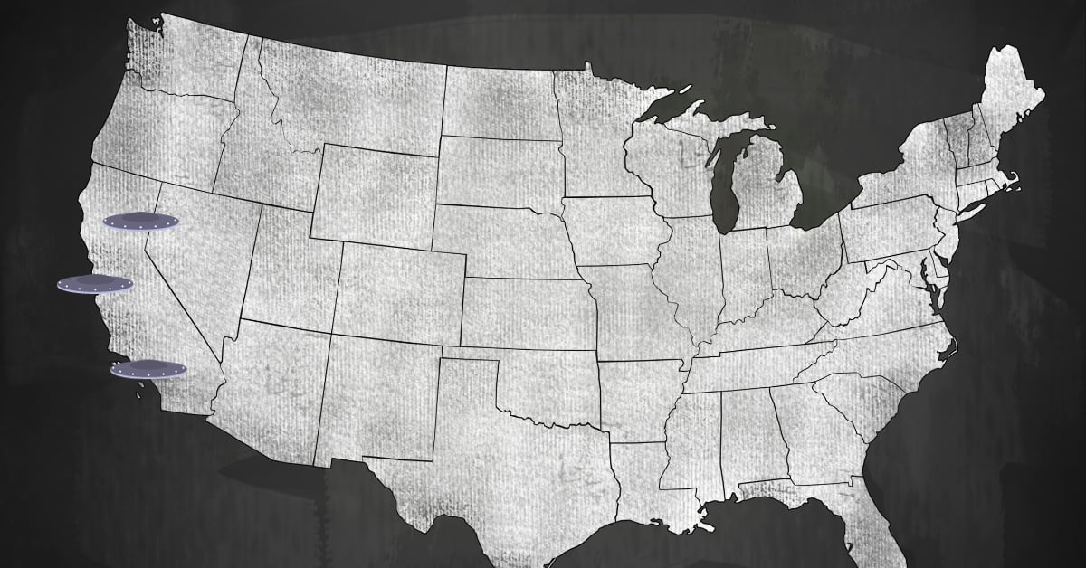 state with most UFO encounters